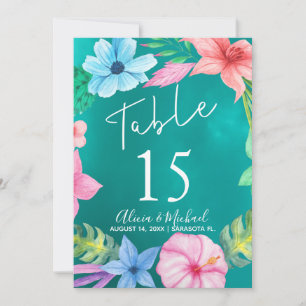 Mariage de couronnes florales tropicales à Ocean l