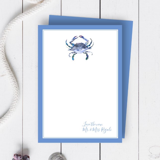 Mariage de crabe bleu de mer Merci Cartes (Créateur téléchargé)