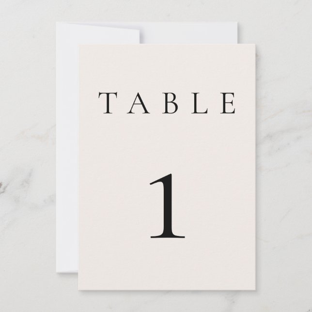 Mariage de crème beige/Numéro de table d'événement (Devant)