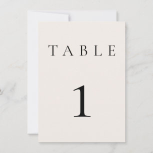 Mariage de crème beige/Numéro de table d'événement