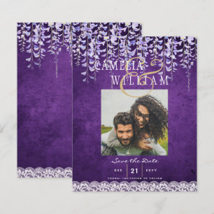 Mariage de dentelle moderne violet