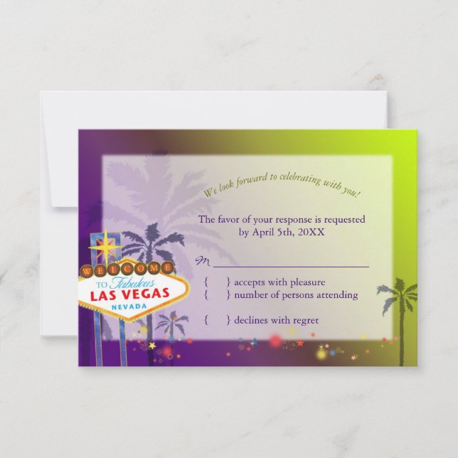 Mariage de destination à Las Vegas RSVP (Devant)