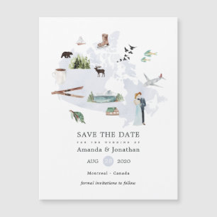Mariage de destination au Canada aquarelle