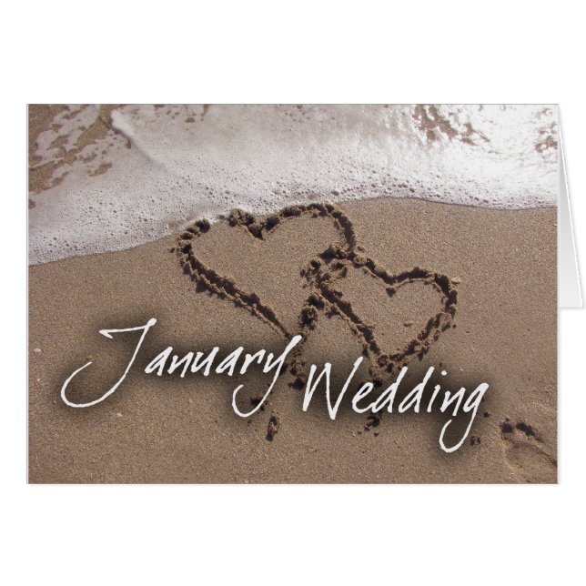 Mariage de destination de plage de janvier (Devant horizontal)