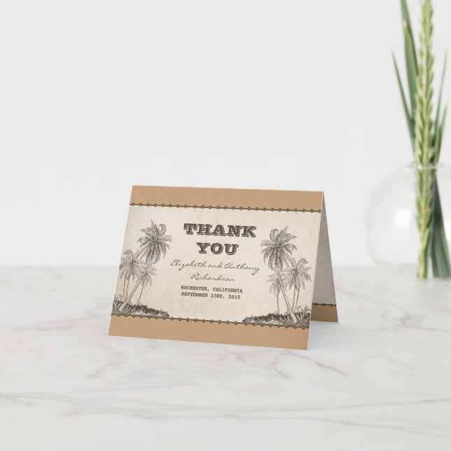 mariage de destination sous les palmiers merci (Devant)