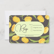 Mariage de deux lèvres et tulipes RSVP
