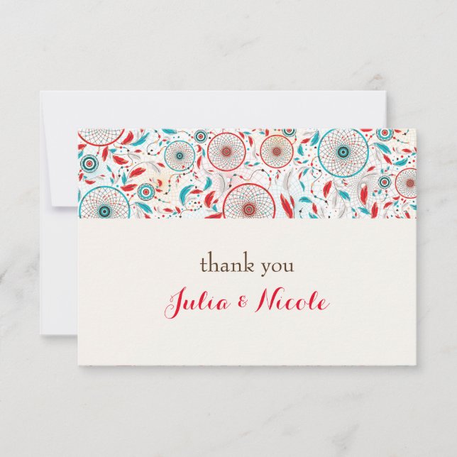 Mariage de Dreamcatcher en plumes de la tribu Boho (Devant)