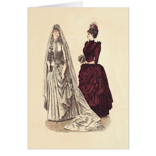Mariage de femmes de mariée vintage (Devant)