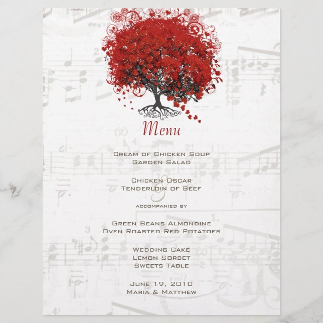 Mariage de feuille de coeur rouge (Devant)