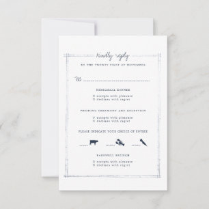 Mariage de fin de semaine Carte RSVP combinée