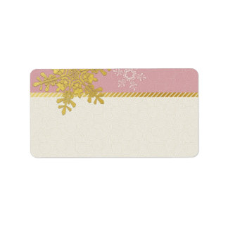 Mariage de Flèche de neige rose or Étiquettes de a