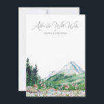 Mariage de Fleur sauvage de montagne bien souhaits<br><div class="desc">Cette belle carte de voeux et de conseils mariages est parfaite pour un mariage de montagne rustique et peut être utilisé pour n'importe quel événement. Parfait pour les Mariages, les Fêtes des mariées, les fiançailles, les bachelorettes et plus encore. Des messages sincères pour que la mariée et le marié soient...</div>