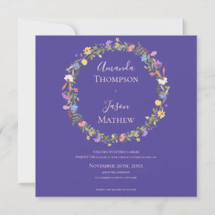 Mariage de fleur sauvage rose vif violet fleuri