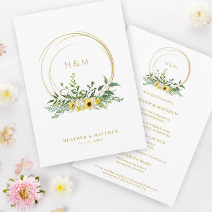 Mariage de fleurs de soleil d'été sophistiqué