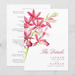Mariage de fleurs d'orchidées rouges informations