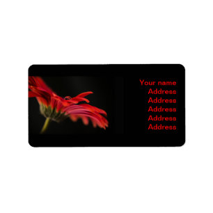 Mariage de fleurs rouges Gerbera Étiquettes de adr
