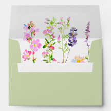 Mariage de Fleurs Sauvages Vertes Jardin
