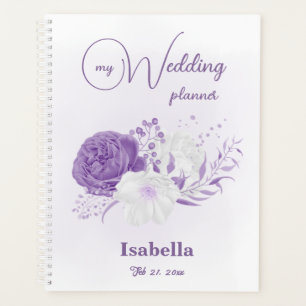 Mariage de fleurs violettes romantiques