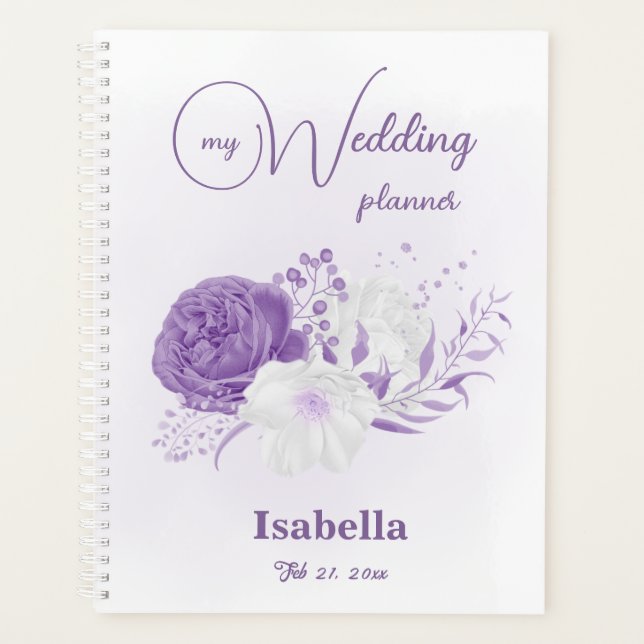 Mariage de fleurs violettes romantiques (Devant)