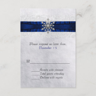 Mariage de flocon de neige à bijoux élégant RSVP