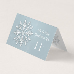 Mariage de flocon de neige congelé Numéro de table