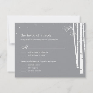 Mariage de forêt d'hiver RSVP/Carte de réponse