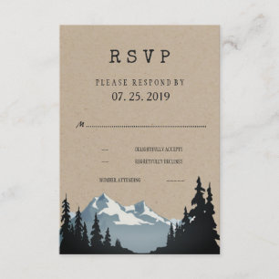 Mariage de forêt rustique de montagne RSVP
