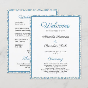 Mariage de frontière floral chic bleu Toile de Jou