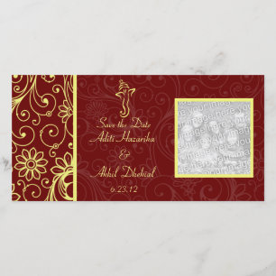 Mariage de Ganapati Enregistrer la date Cartes pho