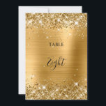 Mariage de glitterie Gold Foil Numéro de tableau 5<br><div class="desc">Ces numéros de table mariages sont imprimés sur le carton invitation 5x7. Customisez et ajoutez chaque numéro de table que vous voulez à votre commande individuellement. Vous pouvez customiser la taille et le style de police nécessaires pour correspondre à votre décor de table mariage. La parties scintillant et le papier...</div>