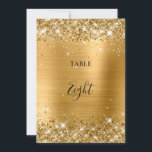 Mariage de glitterie Gold Foil Numéro de tableau 5<br><div class="desc">Ces numéros de table mariages sont imprimés sur le carton invitation 5x7. Customisez et ajoutez chaque numéro de table que vous voulez à votre commande individuellement. Vous pouvez customiser la taille et le style de police nécessaires pour correspondre à votre décor de table mariage. La parties scintillant et le papier...</div>