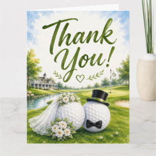 Mariage de golf Mariée & Marié Merci