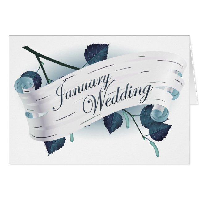 Mariage de janvier : feuilles de saison : (Devant horizontal)