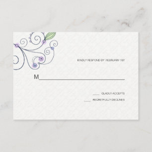 Mariage de jardin chic BOHO RSVP violet