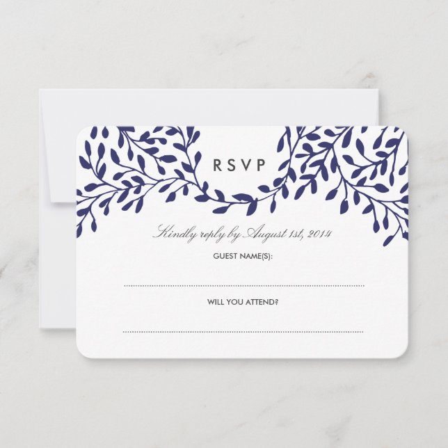 Mariage de jardin secret RSVP - Marine (Devant)