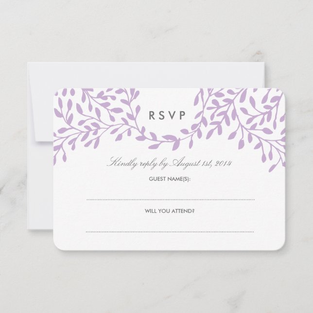 Mariage de jardin secret RSVP - Orchidée (Devant)