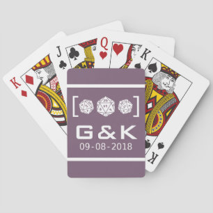 Mariage de jeu de dés violet D20 Jeu de cartes