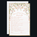 Mariage de jeu de Fête des mariées florale rose<br><div class="desc">Jeu de douche à nuptiale botanique florale d'aquarelle rose assez rose. "Comment connaîtrons-nous la mariée ?" Parfait pour votre événement de douche nuptiale.</div>