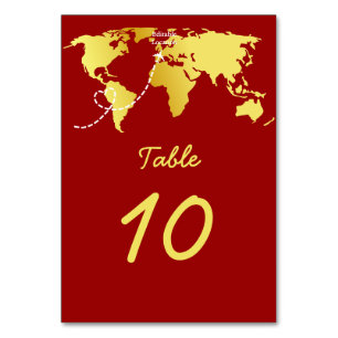 Mariage de la carte rouge et or