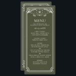 Mariage de la carte Tarot Elegant Olive & White<br><div class="desc">Design mariage moderne et élégant,  inspiré d'une carte de tarot. Vous pouvez customiser plus loin en cliquant sur le bouton "PERSONNALISER". Objets correspondants dans notre boutique pour un thème de fête complet. Pour toute question complémentaire,  veuillez nous contacter à ThePaperieGarden@gmail.com</div>
