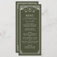 Mariage de la carte Tarot Elegant Olive & White