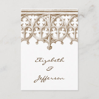 Mariage de la cathédrale de Sepia vintage RSVP