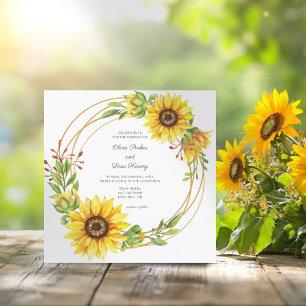 Mariage de la couronne de tournesol anneau doré