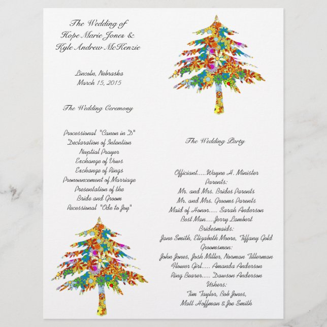 Mariage de la forêt de pins enchantés (Devant)