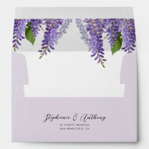 Mariage de la glycine violette à pendaison botaniq