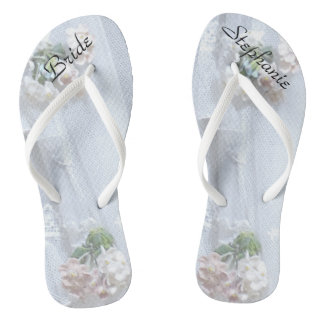 Mariage de la mariée en dentelle Vintage tongs per