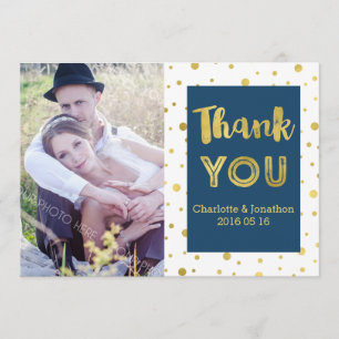 Mariage de la Marine Gold Confetti Cartes photos M