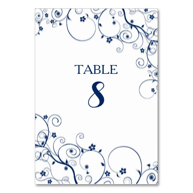 Mariage de la Marine Vines Carte Numéro de tableau (Par défaut)