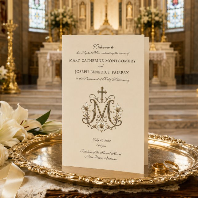Mariage de la Messe latine de la Croix dorée maria (Créateur téléchargé)