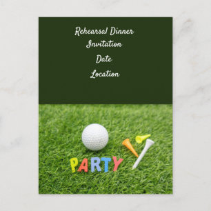 Mariage de la répétition de golf Invitation
